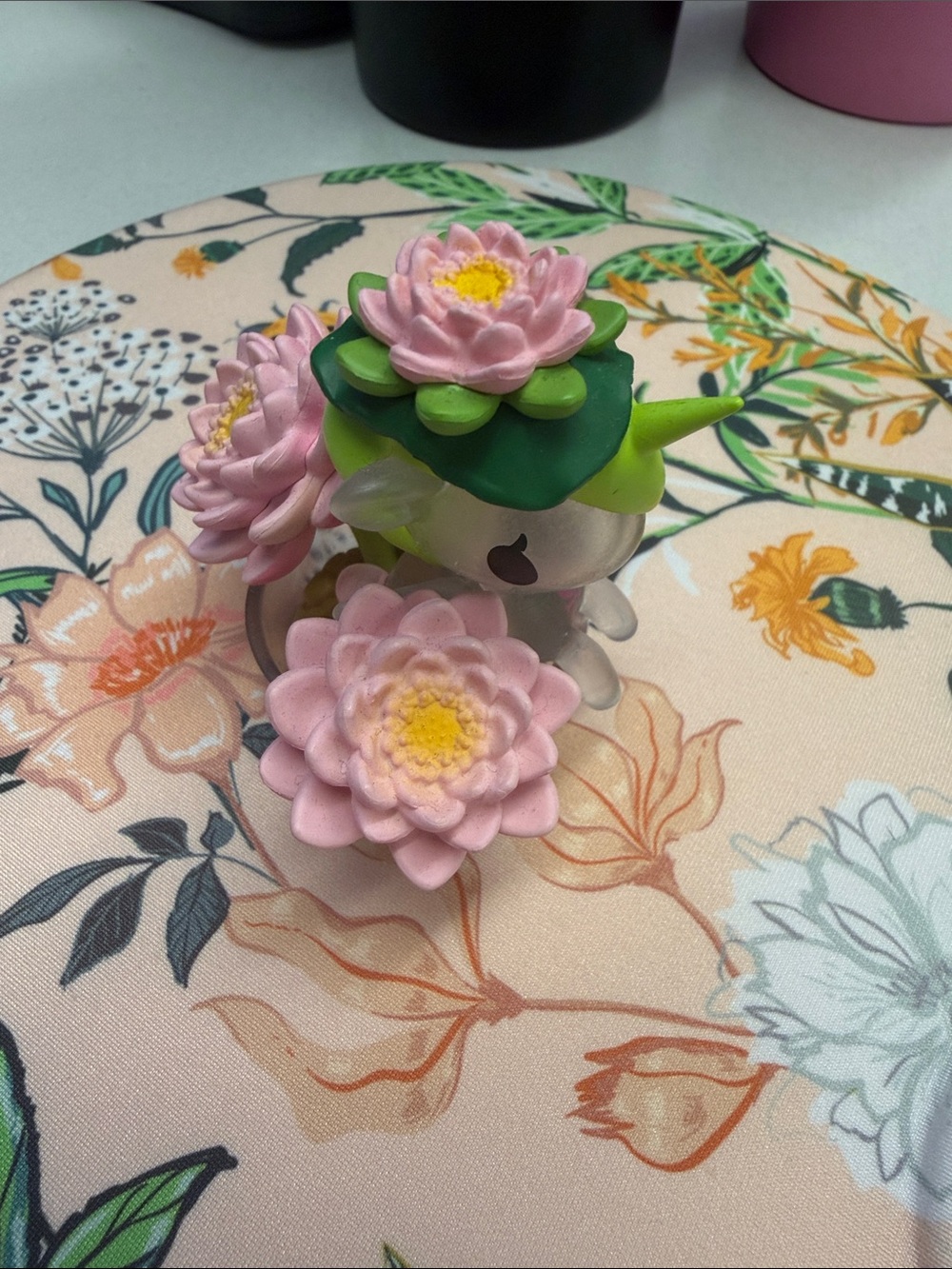 Pink tokidoki Lotus Floral Figurine Home Accent
